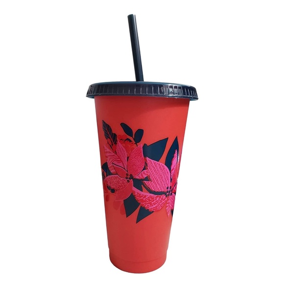 💙Starbucks NWT 5 reusable cups with lids & straws - Picture 4 of 8